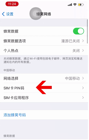 阳城苹果14维修网分享如何给iPhone14的SIM卡设置密码 