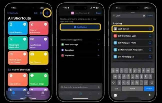 阳城苹果14锁屏维修店分享iPhone14升级iOS16.4后如何创建锁屏快捷方式 